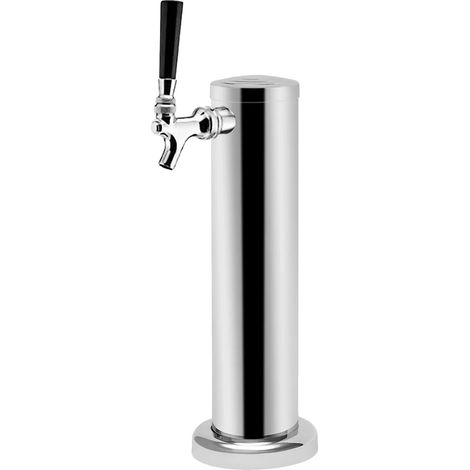 Dispensador de bebidas, construcción de acero inoxidable, grifo integrado, color plata. (1/2)