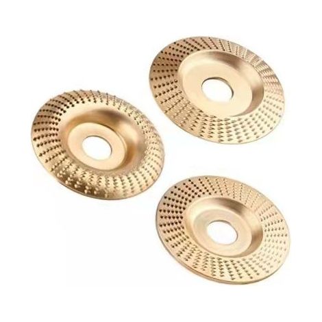 Lot de 3 disques abrasifs pour meuleuse d'angle, disque de sculpture sur bois, métal dur, outil de travail du bois, meuleuse d'angle pour mouler, meuler et couper 100,22 mm (1/5)