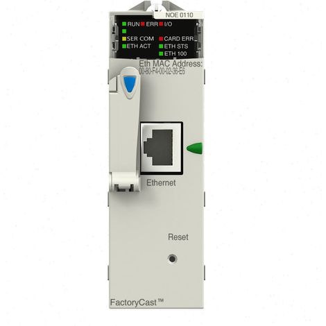 Modulo Ethernet M340 - Scheda memoria flash - RAM interna 16 Mb 1 x RJ45 10/100 - BMXNOE0110
