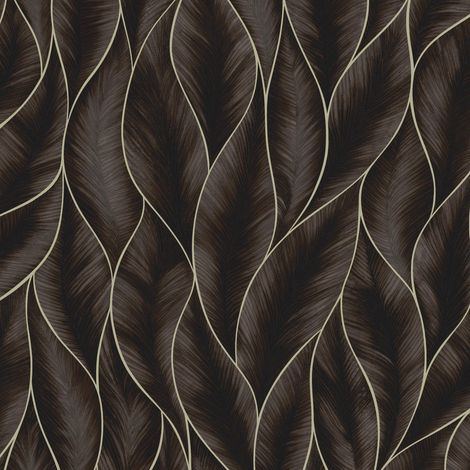 Vliestapete - Subtle Blatter bronze - 10m x 52cm (1/3)