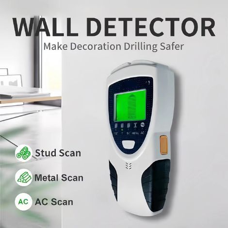 Battery-operated wall covering detector - 5-in-1 covering scanner with high-definition LCD screen (1/5)