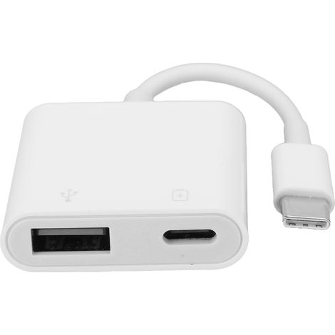 Adaptateur OTG Type-C vers USB 3.0 2 en 1 : câble de charge, disque dur, appareil photo et clavier inclus. (1/5)