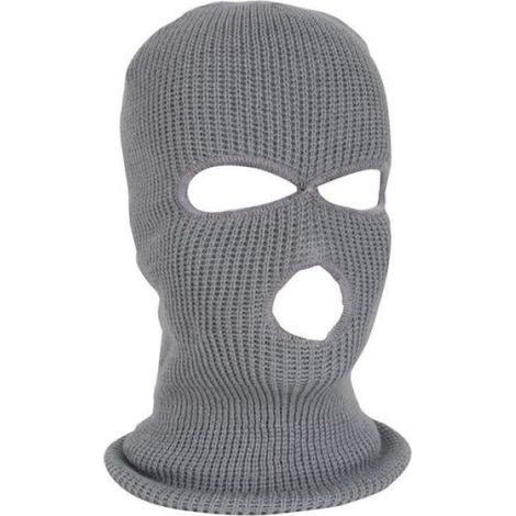Couleur Gris Masques tactiques de l'armée 3 trous, masque facial complet, casquette d'hiver, cagoule, Ski, chapeaux de snowboard (1/4)