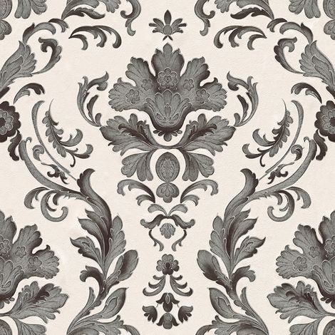 A.S. Creation Concerto 3  301901  Papiertapete Barockoptik  0.53 m x 10.05 m  Schwarz (1/5)