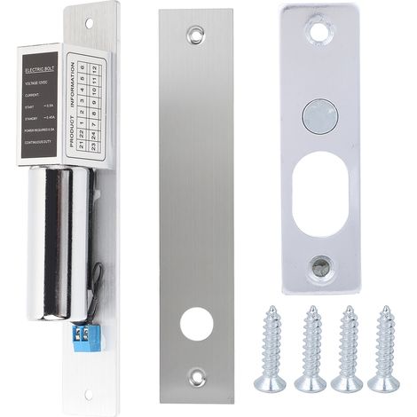 Serrure à mortaise électrique, contrôle d'accès à induction magnétique EL-21C NC en alliage d'aluminium avec déflecteur pour portes (1/5)