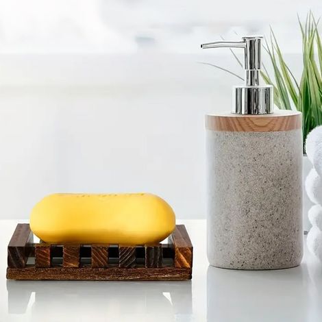Porte-savon en bois pour la douche, lot de 3, porte-savon autonettoyant pour la salle de bain, plateau de rangement pour savon, support pour savon fait maison (1/5)