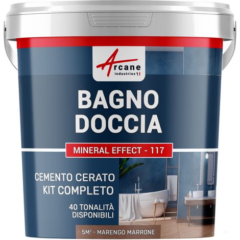 Microcemento bagno e doccia: microcemento impermeabile - 5 m² (in 2 strati) Marrone Marengo - ARCANE INDUSTRIES