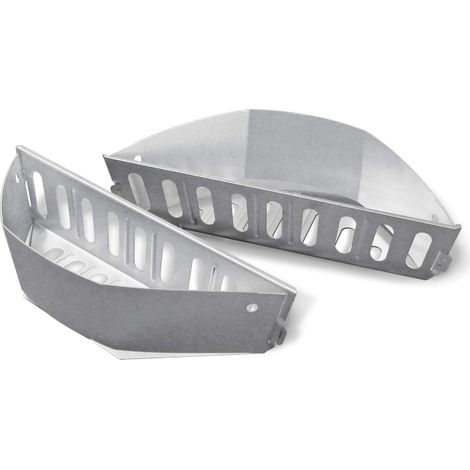 Cestas de carbón Weber para todas las barbacoas de carbón tipo hervidor, estables y robustas, permiten una fácil cocción directa o indirecta - Plata (3401510) (1/5)