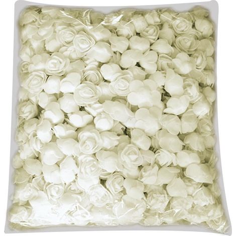 500 têtes de roses artificielles en mousse PE pour la décoration intérieureblanc laiteux (1/5)