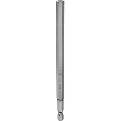 Embout de Tournevis Hexagonal 8mm Métrique Pointe Plate 1/4" Tige Hexagonale 200mm (8") Longue Magnétique Embouts de Tournevis à Douille Hexagonale (1/5)