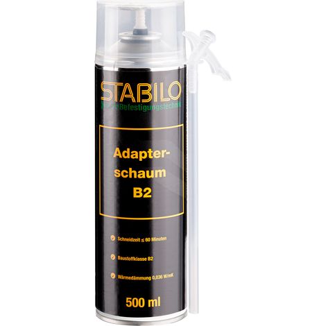 Stabilo Adapterschaum B2, 500ml, Montageschaum, Bauschaum, PU-Schaum