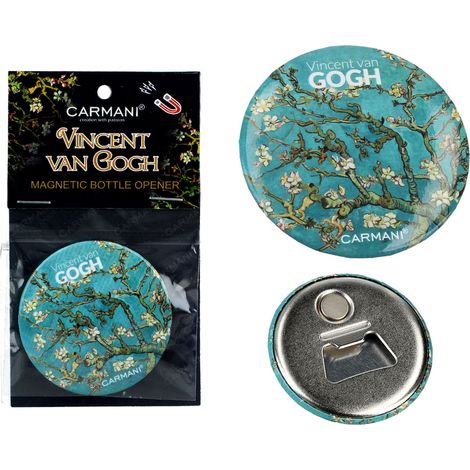 Ouvre-bouteille magnétique Van Gogh, amandier en fleurs, cuisine (1/4)