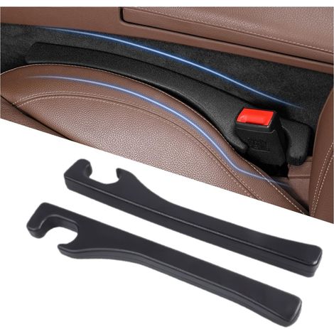 Set di 2 tappi per fessure del sedile dell'auto, tappi universali in pelle PU, riempiono lo spazio tra il sedile e la console, impediscono la caduta di oggetti.