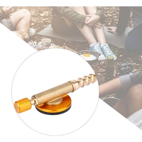 Adaptateur de Remplissage pour Réchaud Camping Gaz - Valve de Sécurité pour Brûleurs de Plein Air (Couleur Jaune)