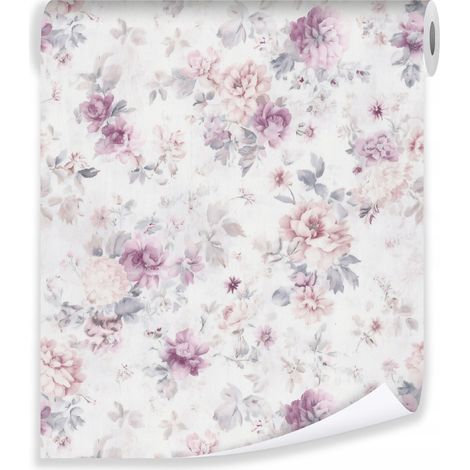 Papier peint fleurs roses romantique nature sur molleton mur living room bedroom (1/3)
