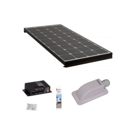 PACK ANTARION Panneau Solaire Black Booster 140W + Régulateur de charge Bluetooth + Kit de pose (1/3)
