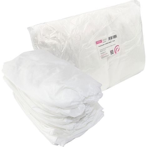 Sábana bajera desechable 80cm x 200cm tela no tejida blanca 15g 10uds (1/4)