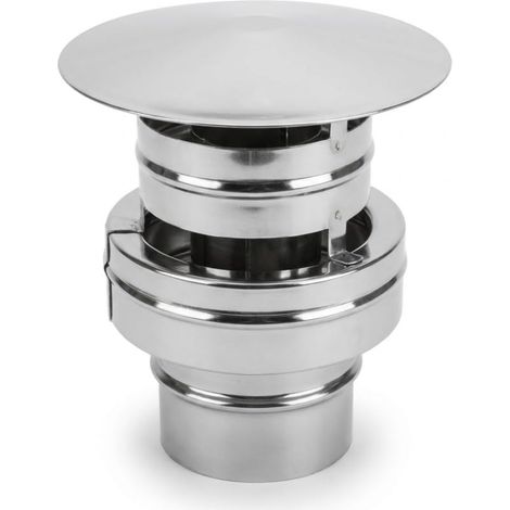 MAKA Terminale Cinese Ripresa Canna Fumaria Coassiale Doppia Parete Inox Ø 100/150 mm (1/5)