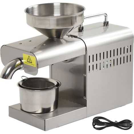 Presse à huile électrique automatique en acier inoxydable extracteur d'huile comestible pour cuisine domestique prise américaine 110V (1/5)