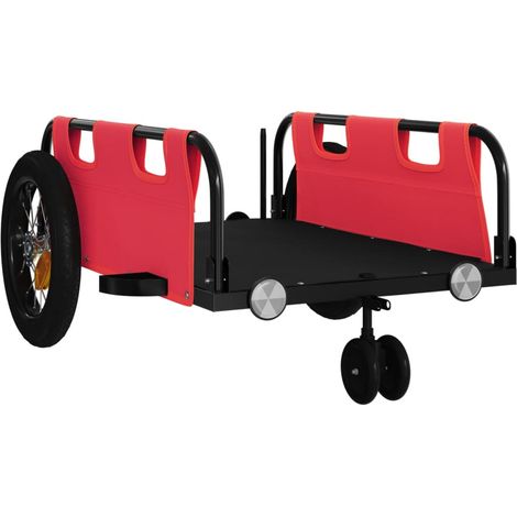 Rimorchio/carrello per il trasporto di biciclette in tessuto Oxford rosso 020044389