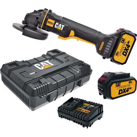 Kit smerigliatrice angolare brushless incluse 2 batterie 18v 4.0ah dx31b Caterpillar