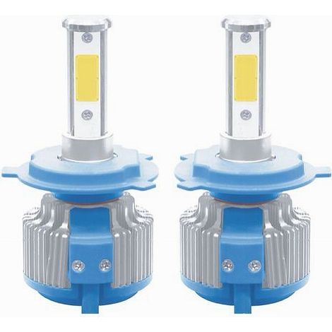 TRADE SHOP - Coppia Lampade Led Ricambio Auto H4 Led 8000 Lumen 6000k 12v 36w Maxtech 360-h4 - (1/3)