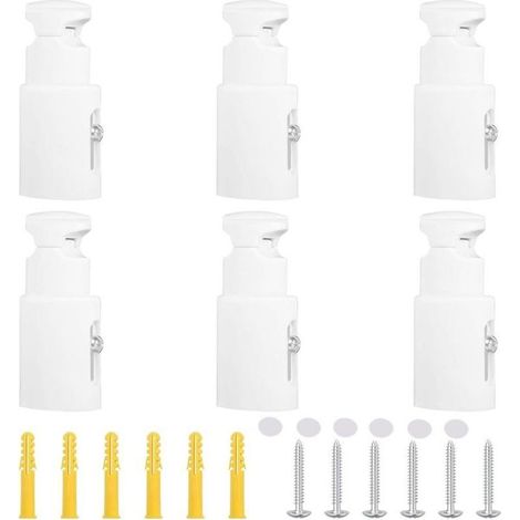 6 Pièces Fixation Seche Serviette Fixation Radiateur Fonte Support Radiateur Distance Réglable Support Radiateur Convient aux Radiateurs de Salle de Bain Droits ou Courbes (1/4)