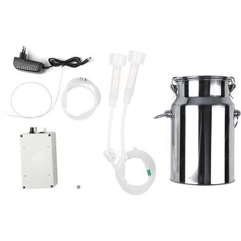 Mini Machine à traire électrique portative en acier inoxydable, 7l, pour chèvre et mouton