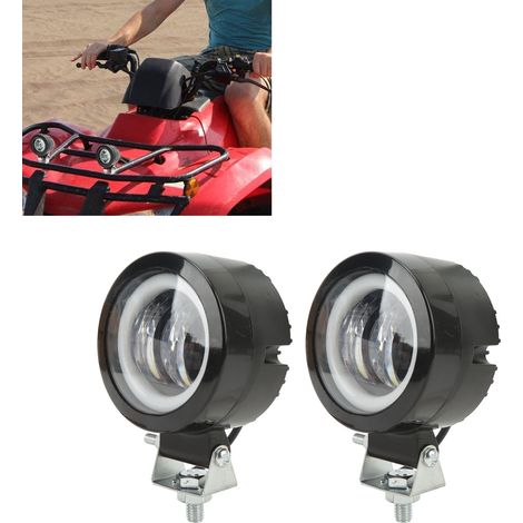 Ein Paar 20-Watt-Doppellinsen-4D-LED-Zusatzscheinwerfer und LED-Nebelscheinwerfer mit gelben Lichtringen eignet sich für Jeeps, Boote, Motorräder und Quads. (1/5)