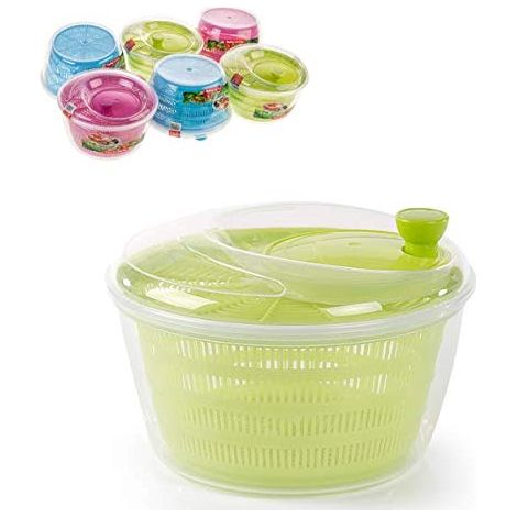 CENTRIFUGA in PLASTICA per Insalata E Verdure ASCIUGA Insalata INSALATIERA 2 in 1 (1/2)