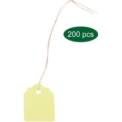 200pcs etichette impianti di PVC in sospensione fiore di semi di nome etichetta marcatore marcatore segno fuori casa di corte di identificazione per le Sementi di Tag, Giardino Etichetta Kit (giallo) (1/5)