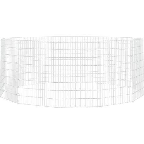 Maison Exclusive - Recinto per Animali Ruspante 12 Pannelli 54x80 cm Ferro Zincato
