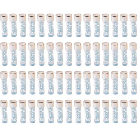 Lot de 60 Transparent Tubes à Essai en Plastique 2ml avec Bouchon à Vis pour Laboratoire, Cryotubes En Plastique Tubes Cryogéniques Gradués Tube à Échantillons (1/4)