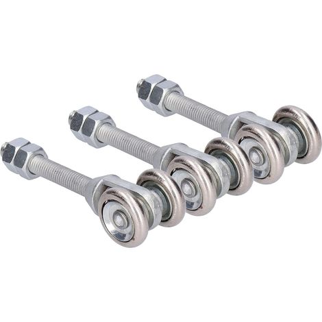 Roulettes de porte en fer durable, lot de 3 (1/4)