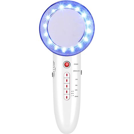 Appareil de Beauté Visage 6-en-1 EMS LED Galvanique Ultrasonique, Appareil Minceur Corps Anti-Cellulite, Ionique Soin Peau, Électrostimulation, CE (1/5)