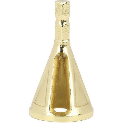 Outil d'ébavurage à chanfrein extérieur, tige hexagonale, or (1/4)