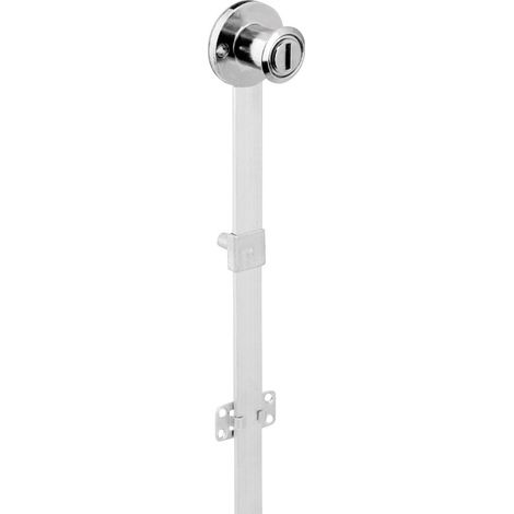 Ferrure de serrure de meuble latérale – Décor nickelé – Cylindre Ø 16.5 mm – Longueur 22 mm – Boîtier Ø 40 mm – Montage latéral – Ojmar (1/2)