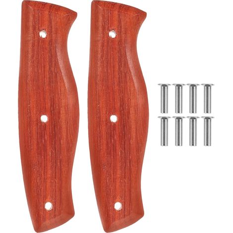 Manches Confortables en pour Lot 2 de Pièces Bois Cuisine Couteaux Couleur Accessoires Solides et pour Réparation et Remplacement Aléatoire (1/5)