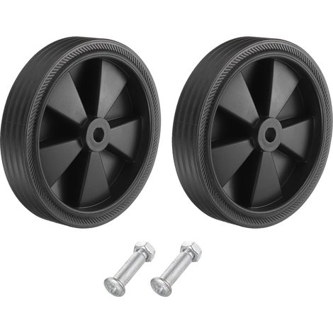 6 Inch Roues Pour Compresseur D'Air Remplacement Roues Universelles Pour Most Air Compressors Augmentation De La Manoeuvrabilité Avec 0.5" Dia Pack Of 2,Black (1/5)