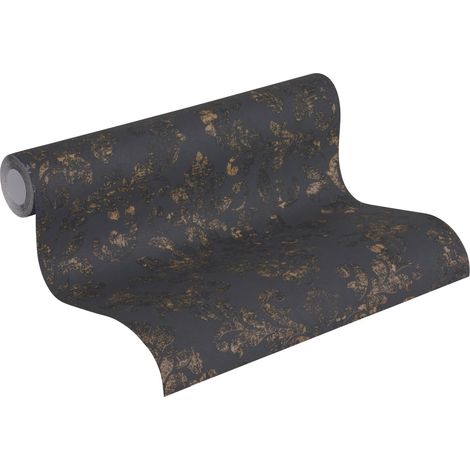 A.S. Creations – Papier peint à motif noir expansé sur intissé – Lessivable et strippable – Bonne résistance à la lumière – Raccord droit