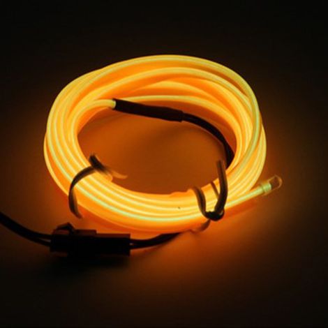 Ruban LED voiture lumineux 3m pliable EL ambiance intérieur auto moto vélo jaune (1/2)