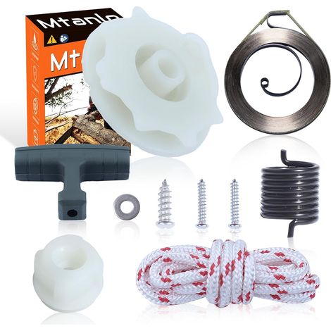 Kit poulie de démarreur pour P3314 P3818AV PP3816 pour tronçonneuse Poulan Pro, poignée de démarreur, poulie de démarreur, ressort de démarreur, ressort de saut, moyeu, corde de démarreur, vis (1/5)