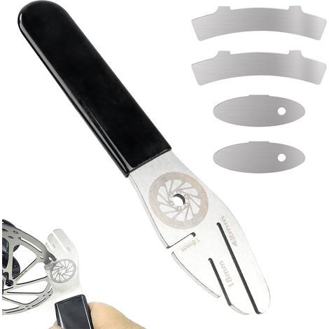 Bicycle brake disc adjustment, disc brake adjustment, stainless steel disc brake straightening tool, alignment tool (1/5)