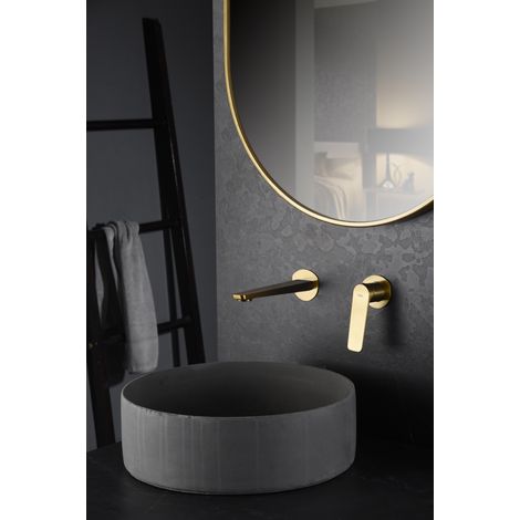 Imex - Grifo Monomando Lavabo Empotrado Oro Serie Nápoles (1/4)