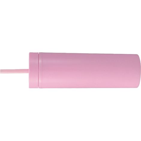 Gobelets en plastique de 473 ml (16 oz) avec couvercles et pailles, finition mate givrée, pour les sports de plein air, référence 1767, rose. (1/5)