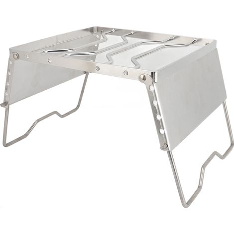 Support de cuisinière pliable en acier inoxydable, support multifonction portable pour camping et pique-nique (1/5)