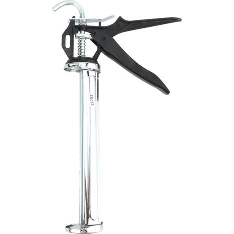 Caulking gun Stainless steel cylindrical swivel frame pressure handle filling tool 15702- (1/5)