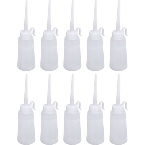 10 Stück 150 ml Nähmaschinenölflaschen aus Kunststoff, auslaufsicher, Ölerspender für den Heim- und Industriegebrauch (1/5)
