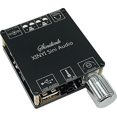 Amplificateur de puissance numérique audio sans fil BT 5.0 50 W x 2, réglage infini, amplificateur stéréo à carte, double canal, modèle C50L (1/5)
