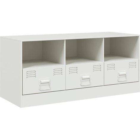 Maison Exclusive - TV-Schrank Weiß 99x39x44 cm Stahl
